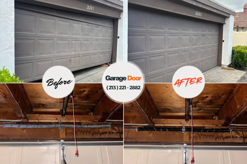 Before and after: garage door repair Cape Girardeau, MO